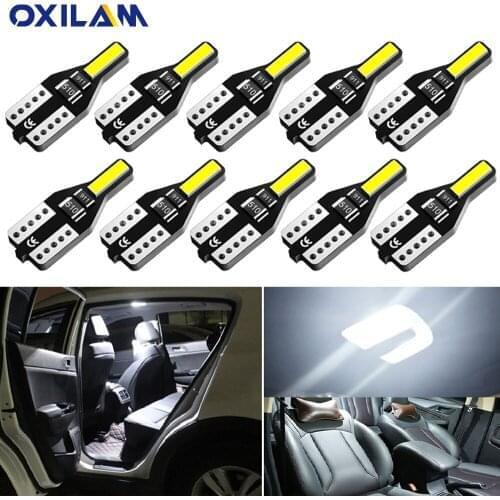 10Pcs T10 194 W5W WY5W LED Car Trunk Map Lamps For Toyota Corolla 150 Camry Rav4 Avensis T25 Chr Yaris Auto Interior Light Bulbs