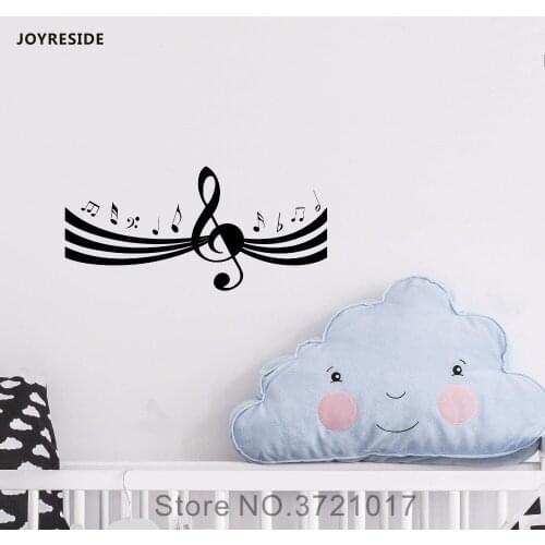 JOYRESIDE Music Wall Treble Clef Notes Decal Vinyl Sticker Art Home Interior Living Room Bedroom Design Murals Decoration A168