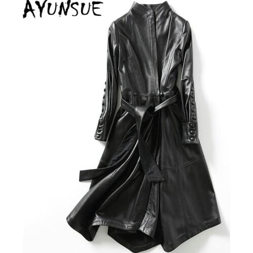 Real Genuine Leather Jacket Women Clothes 2020 Womens Fur Coat Korean Vintage Long Sheepskin Coat Elegant Chaqueta Mujer ZT2150