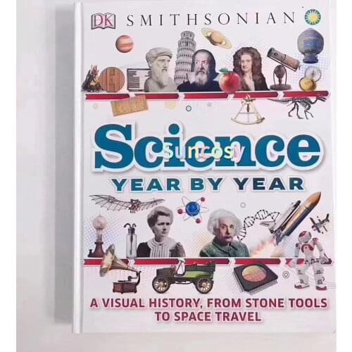 1 Books Science Year By Year ,a Visual History,from Stone Tools To Space Travel,Natural Science and Education Books,english Book