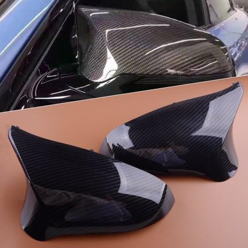 1 Pair 51168059547 LHD Side Rearview Mirror Cover Cap Accessories Fit for BMW F80 M3 F82 M4 M2 Competition Carbon Fiber Style