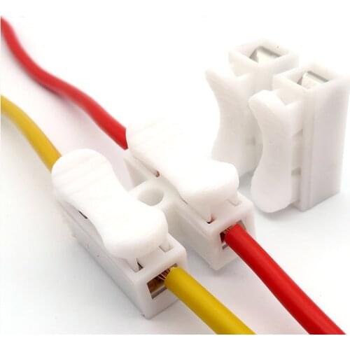 10pcs lot 2 Pins Electrical Cable Connectors CH2 Quick Splice Lock Wire Terminals