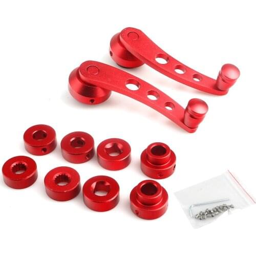 2Pcs Aluminum Alloy Universal Car Window Handle Winder Riser Replacement Winder Crank Riser Kit Universal Fit Promotion