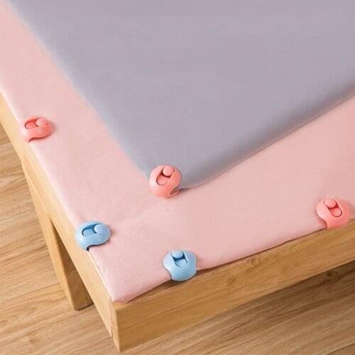 ABS 4Pcs/ Non Slip Gripper Round Shape Quilt Clips Fixer Needleless Cover Holder Fastener Bed Sheet Blankets