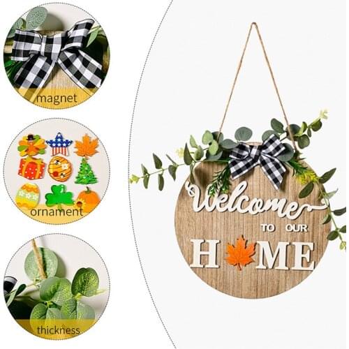 Sweet Welcome Wooden Door Sign Home Garden Wall Decorative Welcome Plaques New Family Friend Housewarming Gate Sign Decor Gifts