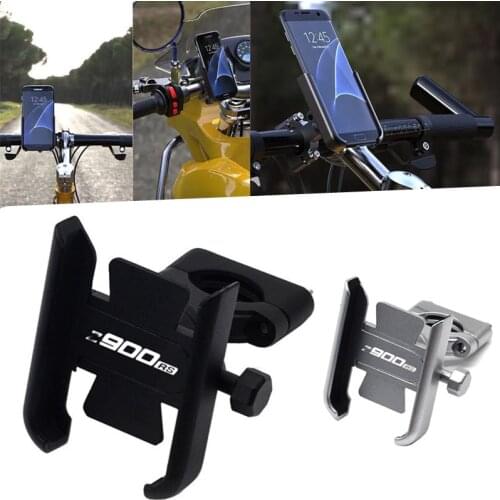 CNC Aluminum Motorcycle GPS Stand Holder Handlebar Mobile Phone Bracket Accessories For Kawasaki Z900RS z900rs Z900 RS LOGO