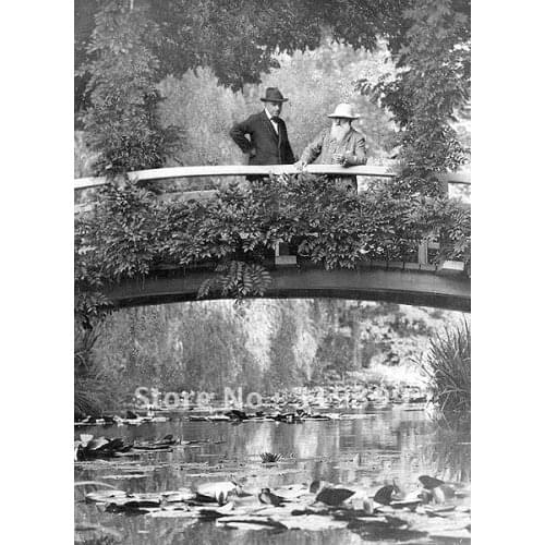 Oil Painting Reproduction, in Garden, New York Times, 1922 by claude monet ,100% handmade,Free Fast Ship,museum Quality