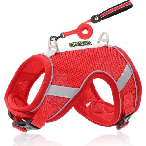 Dog Harness Leash Set for Small Medium Pet Thin Ligh Accessories Vest Reflective Comfortable Fashion Durable Puppy Chest Strap