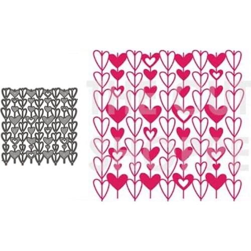 Metal Cutting Dies Heart-shaped Fence Stencils Scrapbooking Embossing DIY Crafts Paper Cards Album Decor Metal Dies Cut