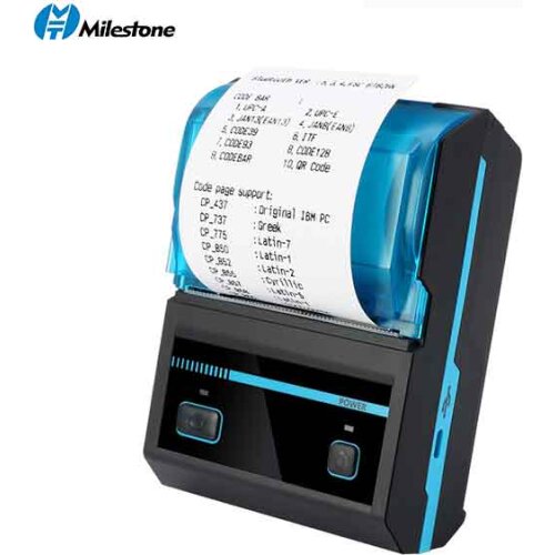 Milestone MHT-P5801 Mini Protable Bluetooth Thermal Printer 58MM/2inch Receipt Printing For drug Store Shop Business Office