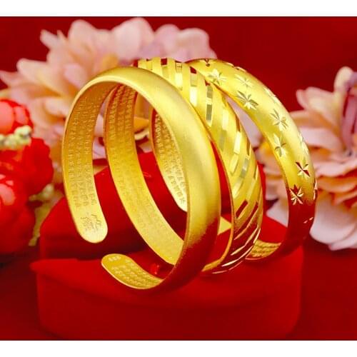 Fashion Gold Color Cuff Bracelet & Bangles for Women Wedding Statement Jewelry Vintage Shinny Star Pulseras Mujer Femme Bijoux