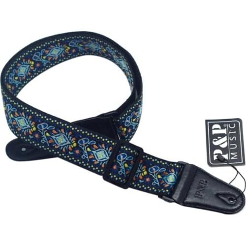 Newest Guitar Shoulder Strap Universal Vintage Adjustable Denim Cotton Belt For Acoustic Electric Bass Guitars