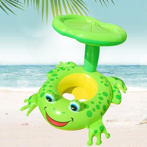 New Hot Inflatable Circle Baby Frog Float Swimming Ring Inflatable Frog Pool Float Child Seat Mattress Water Toys Swimming Rings