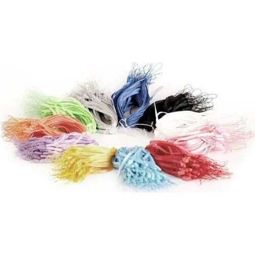 Wholesale Hot Nylon Wrist Hand Cell Phone Mobile Chain Straps Keychain Charm Cords DIY Hang Rope Lariat Lanyard 100pcs/lot