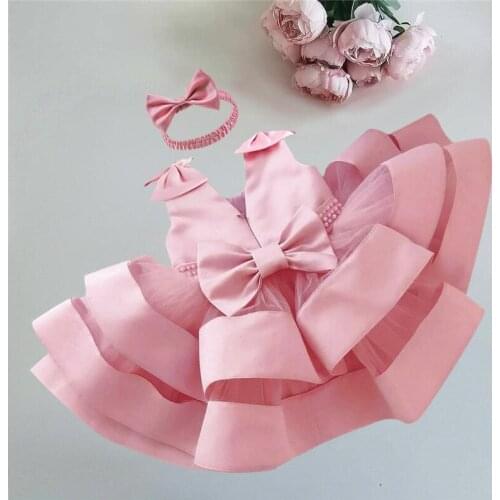 Newborn Baby Girls Dresses For 1st Birthday Party Tutu Baptism Christening Gown Toddler 1 2 Year Wedding Elegant Princess Dress