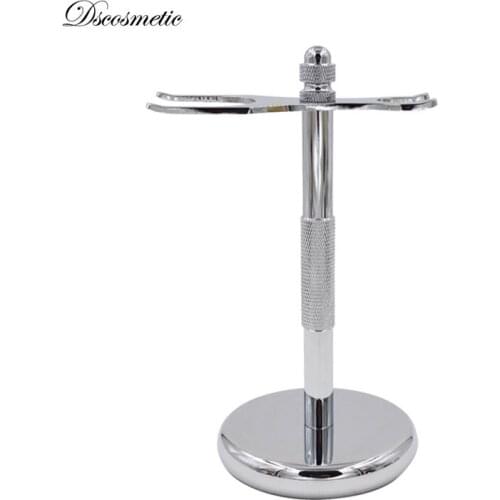 DS the lastest high quality shaving stand razor brush holder metal chrome plated for man shave