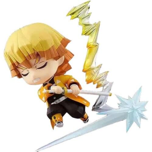 Q Clay 1334# Anime Demon Slayer Kimetsu no Yaiba Agatsuma Zenitsu PVC Action Figure Model Collectible Toy Doll Gifts