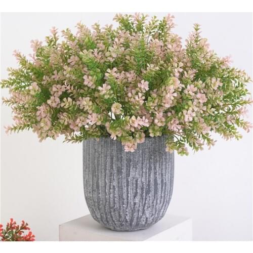 Artificial Plants Wedding Decoration Eucalyptus Plastic Green Leaf Home Office Desk Decors Faux Foliage Fake Flowers