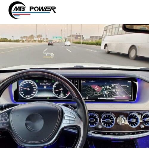 S class W222 S400 S450L S600 LED air condition vent 64 or 7 colours front LED turbine air vent synchronized W222 ambient light