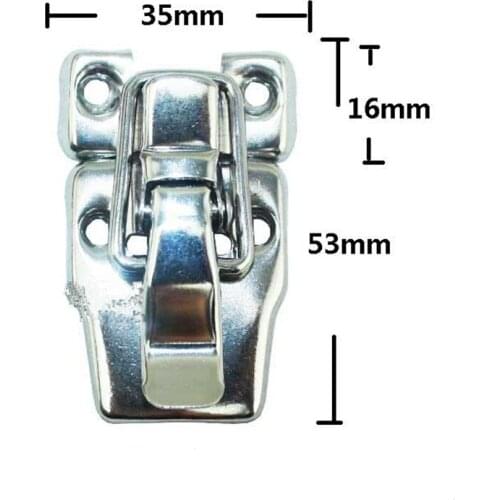 Silver Color Lock Antique Metal Jewelry Chest Gift Box Suitcase Case Buckles Toggle Hasp Latch Catch Clasp Furniture Hardware