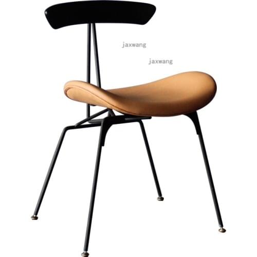 Nordic Dining Chair Home Light Luxury Iron Bar Chairs Simple Retro Loft Bar Stools Industrial Style Ant Chair Furniture