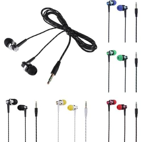 Stylish Braided Line Stereo Music In-ear Headset Earphone without Mic Headphone