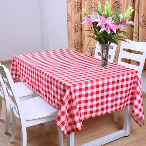 High quality Polyester Cotton Fabric Dining Tablecloth Rectangle Table Cloth Domestic Household Cloth Hotel Restaurant