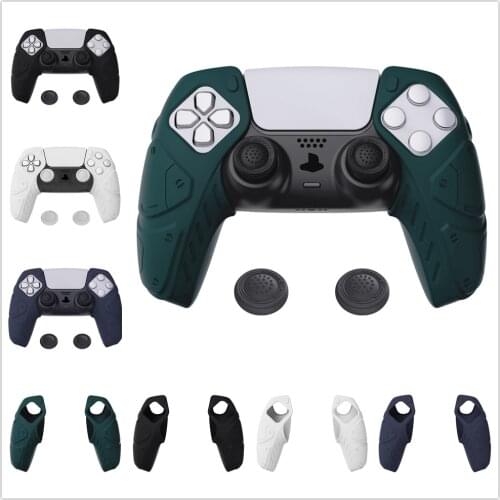 PlayVital Edition Soft Silicone Case Grips Rubber Skins with Thumbstick Caps for PS5 Controller