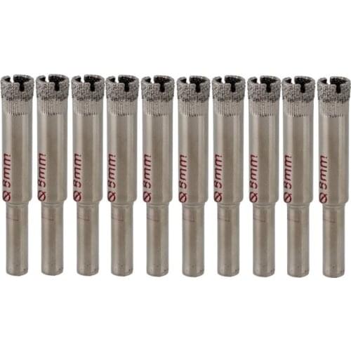10pcs 8MM Diamond Coated Drill Accessories Bits Hole Saw Glass Granite Cutter Opener Bits -30