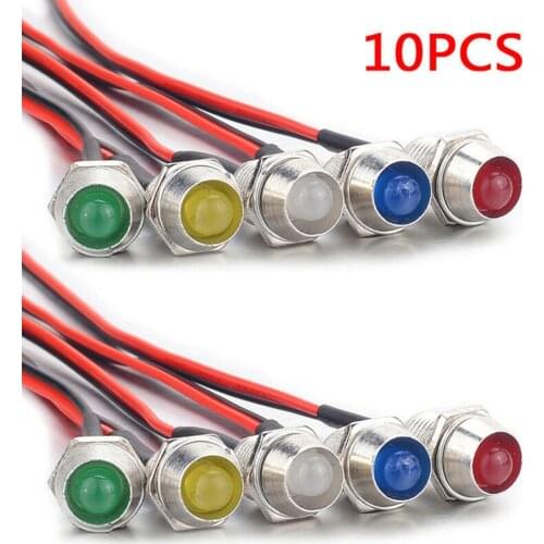 10pcs car LED Indicator Lights indicate direction car turn Applicable to dashboard car truck boat Car turn signal light