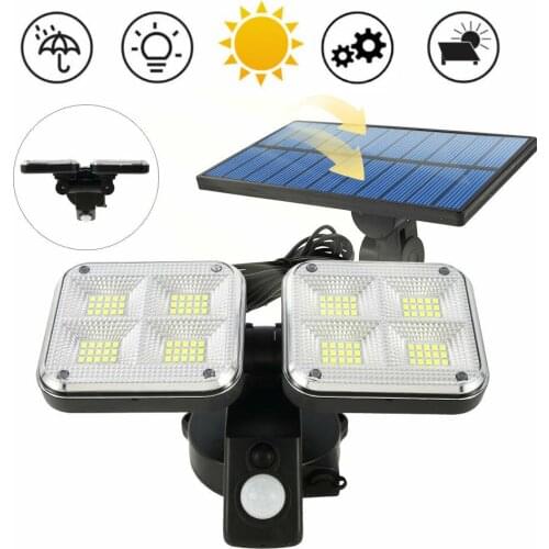 120 LED Solar Outdoor Floodlights Garden Spotlight Motion Detector Wall Floodlight Waterproof Camping Tent Lantern Lighting