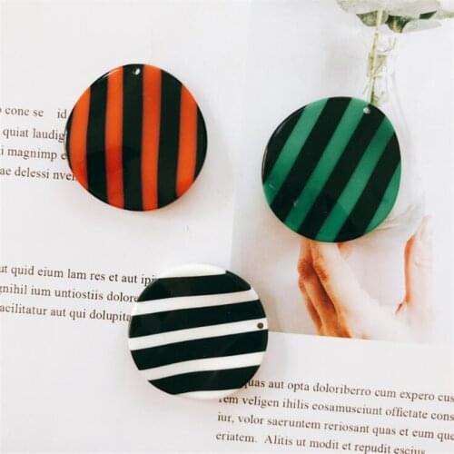20pcs/lot new creative irregular stripe round charms connectors for diy earrings pendant jewelry making accessories material
