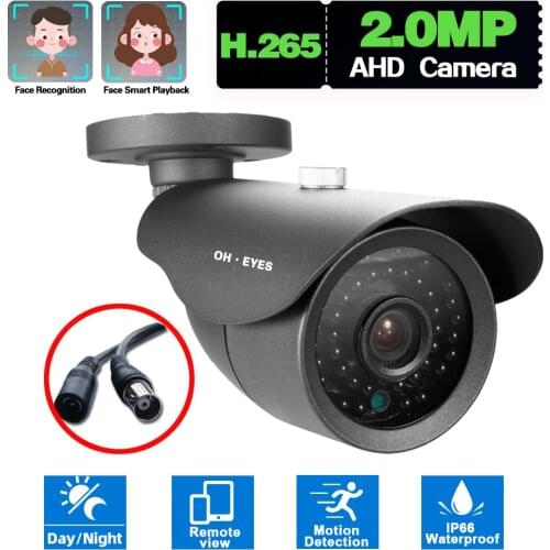 AHD Bullet Camera Waterproof Outdoor 2MP CCTV Security Analog Cameras BNC 1080P Night Vision Video Surveillance DVR System H.265