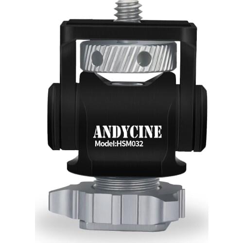 Andycine Field Monitor Mount Monitor Holder Swivel 360 and Tilt 180 Adjustable with Cold Shoe Mount for 5" and 7" Monitor