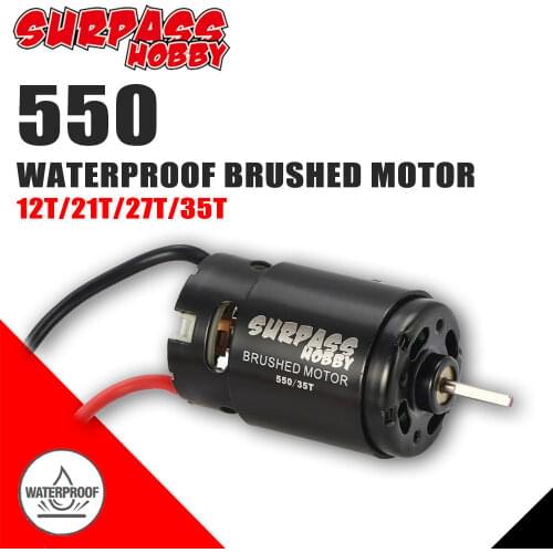 SURPASS HOBBY Brushed Motor 550 12T 21T 27T 35T Motor Parts for HSP HPI Wltoys Kyosho TRAXXAS 1/10 RC Crawler Off-road Climbing