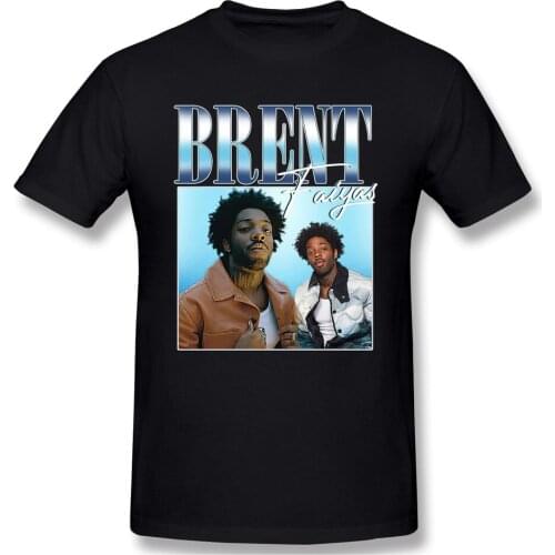 Brent Faiyaz Cotton T-shirt Inspiring Vintage 90s Hip Hop Rap Tour Tee Shirt Short Sleeve Casual Men O-neck Cotton T shirt Tees
