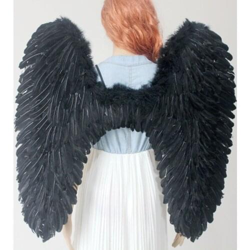Cosplay Feather Wings Angel Demon Photo Photography Trumpet Wings Unisex Woman Man Festival Party Role Playing Props 45*40Cm