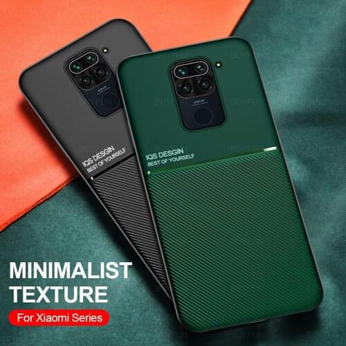 Matte PU Silicone Frame Case For Xiaomi Redmi Note 9 Pro Max 9s 9t Car Holder Magnet Back Cover Coque on Xiomi Redmy Note9