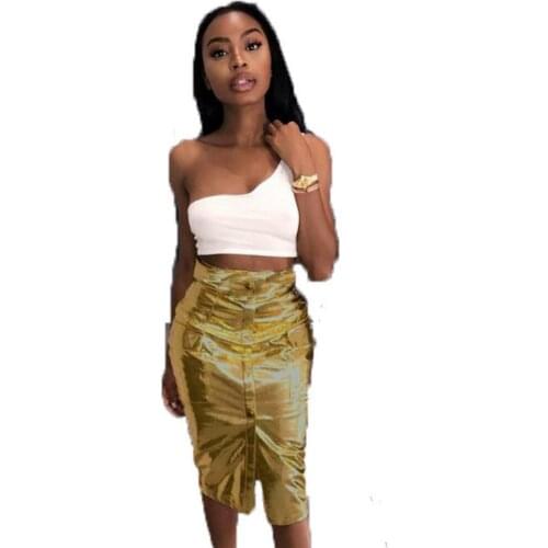 Summer New Style European and American Street Front Button Mini Skirt