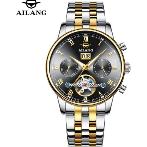 Fashion Tourbillon Men Watch Business Waterproof Automatic Mechanical Wrist Watch Steel Men Clock Male Relogio Masculino 2021