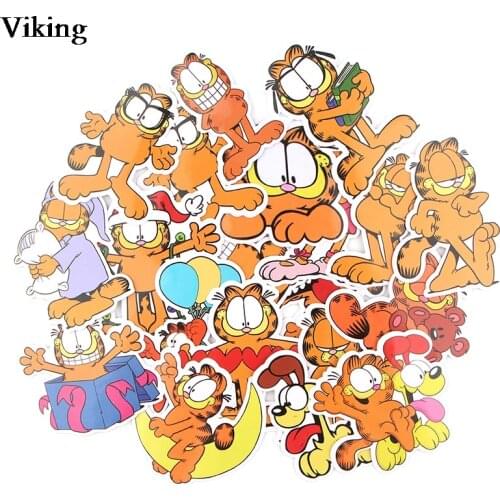 20Pcs/set Cartoon Cat Stickers Funny Animal print Stickers Skateboard Bicycle Stickers Album Decals Gifts for Family G0601