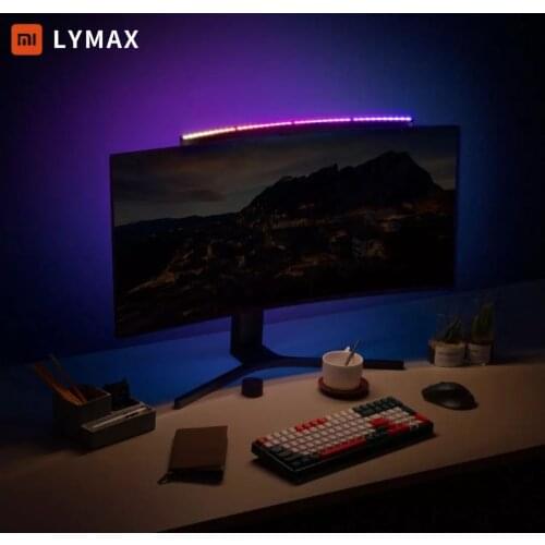 Xiaomi Youpin LYMAX Computer Monitor Table Lamp Curved Screen Desk Lamp Dimming Eye-Care Sound-sensitive Music Hang Gaming Light