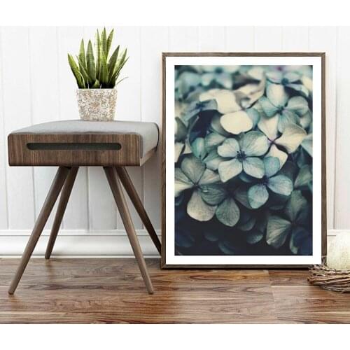Nordic Green Plant The Blues Flowers Modern Canvas Painting Wall Art Print Poster Picture Decor Painting Living Room Home Decor