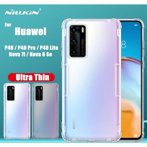 Original Nillkin TPU Ultra thin Phone Cases for Huawei P40 Lite Pro Nova 7i 6 Se Nilkin Silicone Cover Crystal Clear Case