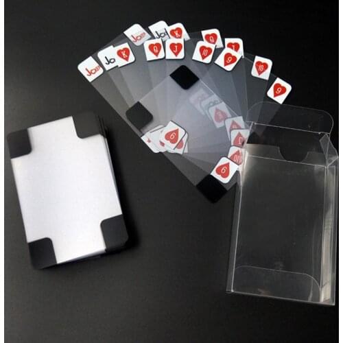 Transparent Plastic Poker Durable 1PC Outdoor Wareable Resistant Travel Playing Cards Portable Waterproof Crystal Poker