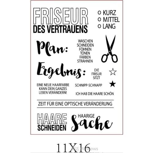 German Words Transparent Clear Stamps for DIY Scrapbooking/Card Making/Kids Christmas Fun Decoration Supplies ST0771