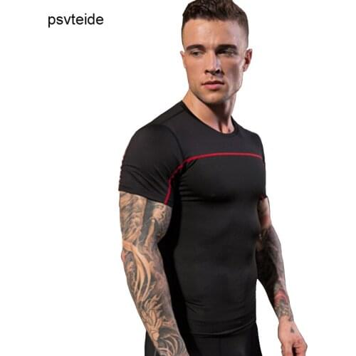 Sport Gym Shirt Compression t shirt Fitness Running Shirt Gym TShirt camiseta gym hombre Crossfit t-shirt Workout Sportswear Men