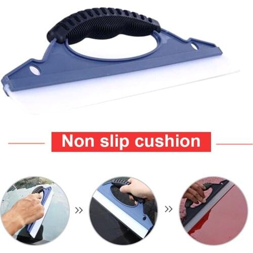 Universal Car Vehicle Windshield Wiper Water Brush Silicone Cleaner Scraper with Short Handle