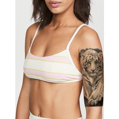 Temporary Tattoo Stickers White Tiger Blue Eyes Circle Mountain Fake Tatto Waterproof Tatoos Legs Arm Large Size for Women Men