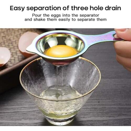 1PC Stainless Steel Egg White Separator Tools Eggs Yolk Filter Gadgets Kitchen Accessories Separating Funnel Spoon Egg Divider